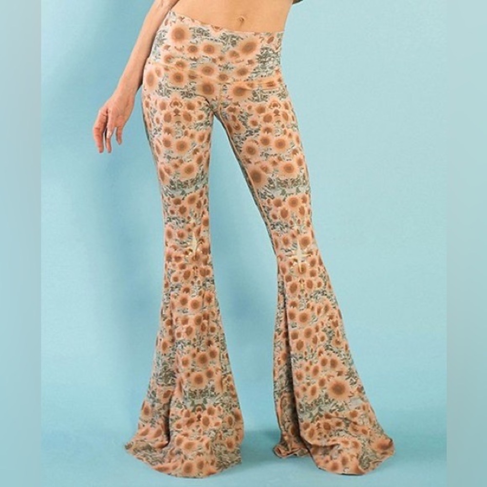 Teeki Sunflower Bell Bottoms